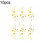 10片燙金防水音樂節面部紋身貼紙，VS-001、VS-002、VS-003、VS-004、VS-005、VS-006、VS-007、VS-008、VS-009、VS-010