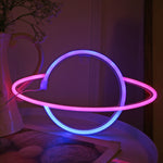 LED Personalized Neon Decorative Light Modeling Light USB Battery Box Dual Purpose, Spec:, Alien, Planet