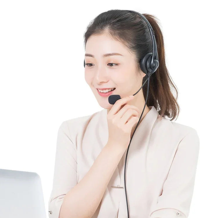 SOYTO SY490 教學辦公網課學生教育電腦耳機，款式：雙耳黑色分離USB