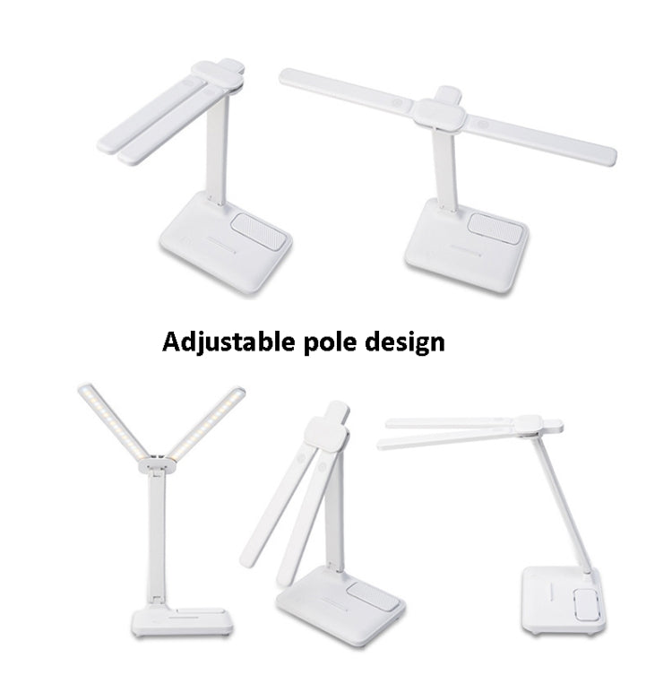 雙頭照明LED充電桌燈，款式：插電版+線，充電3600mAh+線，充電4000mAh+線