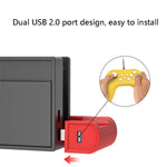 DOBE TNS-0122 Switch OLED 專用 4 合 1 遊戲手把充電座，TNS-0122 紅黑色，TNS-0122 白黑色