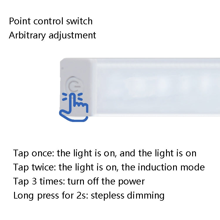 LED Human Body Induction Lamp Long Strip Charging Cabinet Lamp Strip, Size:, 10cm, 15cm, 21cm