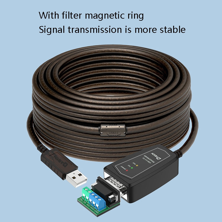 DTECH DT-5019 USB 轉 RS485 / RS422 轉換線，FT232 晶片，長度：0.5m、1.5m