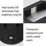 太陽能戶外防水LED圓形壁燈樓梯燈，白光，暖光