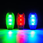 戶外騎行夜跑暖光自行車尾燈，顏色：3 LED 紅色、3 LED 紅色、3 LED 藍色、3 LED 綠色、5 LED 紅色、5 LED 藍色、5 LED 綠色