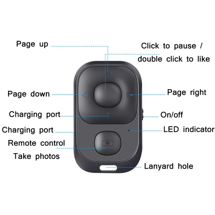 CDY001 多功能 USB 充電藍牙自拍遙控器，CDY001