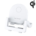 KH-18 15W Vertical Wireless Fast Charger with Phone Holder, Black, White