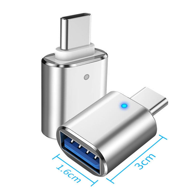 3 件組 USB 3.0 母頭轉 USB-C / Type-C 公頭 OTG 轉接器附指示燈，3 件組含指示燈