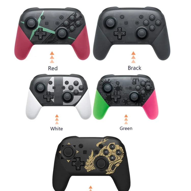 L-0326 Switch Pro 無線遊戲手把，款式：黑色、綠粉色、黑色 - 全功能 + NFC + 喚醒 (1:1)、綠粉色 - 全功能 + NFC + 喚醒 (1:1)、黑色 - 全功能高清版、綠色 - 全功能高清版