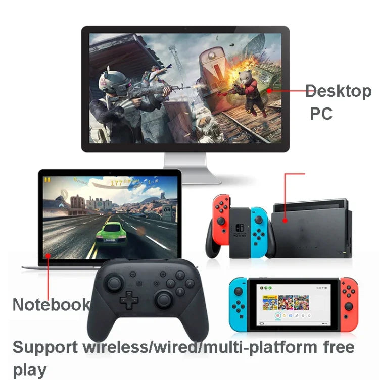 L-0326 Switch Pro 無線遊戲手把，款式：黑色、綠粉色、黑色 - 全功能 + NFC + 喚醒 (1:1)、綠粉色 - 全功能 + NFC + 喚醒 (1:1)、黑色 - 全功能高清版、綠色 - 全功能高清版