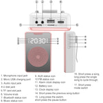 ZXL-H3 便攜教學麥克風擴音器附時間顯示，規格：H3 有線（黑色），H3 有線（白色），H3 有線（玫瑰金），H3 無線（黑色），H3 無線（白色），H3 無線（玫瑰金）