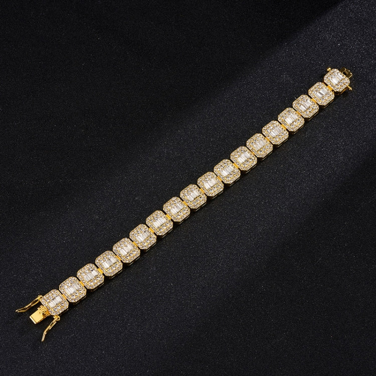NL075H 街頭嘻哈方形搖滾糖果項鍊手鍊，尺寸：18cm（金色），18cm（銀色），45cm（金色），45cm（銀色）