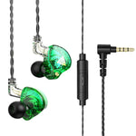 QKZ AK6 PRO HiFi重低音入耳有線耳機帶麥克風，彩色，黑色，白色，綠色