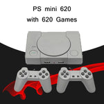 8 位元迷你雙人電視遊戲機，內建 620 款遊戲，PS1 迷你（歐規插頭）