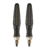 2pcs MK-109 Motorcycle Flow Steering Lamp LED Signal Light, MK-109(Black )