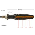 2pcs MK-109 Motorcycle Flow Steering Lamp LED Signal Light, MK-109(Black )