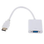 ZHQ007 高清 1080P HDMI 轉 VGA 轉換器，白色，黑色
