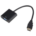 ZHQ007 高清 1080P HDMI 轉 VGA 轉換器，白色，黑色