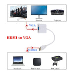 ZHQ007 高清 1080P HDMI 轉 VGA 轉換器，白色，黑色