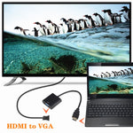 ZHQ007 高清 1080P HDMI 轉 VGA 轉換器，白色，黑色