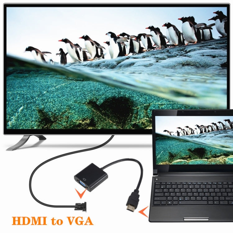 ZHQ007 高清 1080P HDMI 轉 VGA 轉換器，白色，黑色