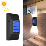 戶外裝飾防水太陽能壁燈，規格：6 顆 LED 白光，6 顆 LED 暖光