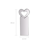 Zshqu2 心形 USB 2.0 高速金屬 USB 隨身碟，4GB、8GB、16GB、32GB、64GB、128GB