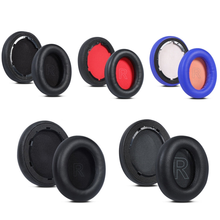 2pcs Protein Leather Sponge Earphone Cover For Anker Soundcore Life, Q10 (Black), Q10 (Black+Red), Q10 (Blue+Orange), Q20 (Black), Q30 (Black), Q30 (Dark Blue), Q30 (Light Pink), Q35 (Black), Q35 (Dark Blue), For Anker Soundcore Life Q35