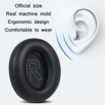2pcs Protein Leather Sponge Earphone Cover For Anker Soundcore Life, Q10 (Black), Q10 (Black+Red), Q10 (Blue+Orange), Q20 (Black), Q30 (Black), Q30 (Dark Blue), Q30 (Light Pink), Q35 (Black), Q35 (Dark Blue), For Anker Soundcore Life Q35