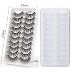 10對3D貓眼假睫毛自然濃密蓬鬆睫毛，Y600，Y601，Y602，Y603，Y604，Y605，Y606，Y607，Y608，Y609
