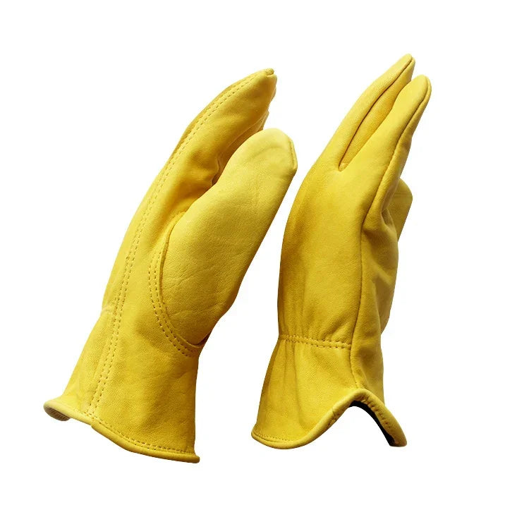 1 雙 JJ-5002 戶外騎行園藝真皮安全手套, 尺寸:, S, M, L, XL