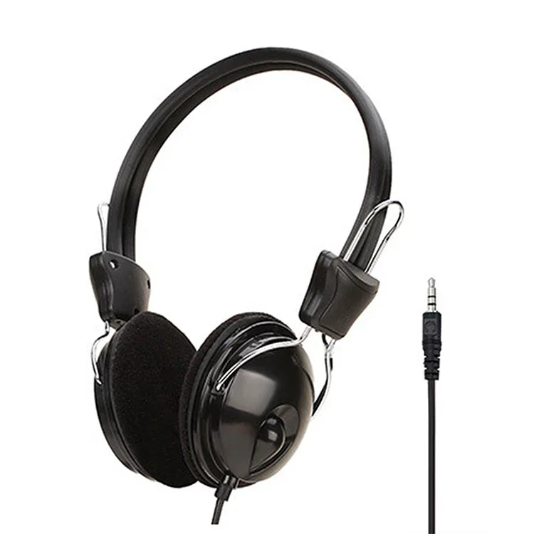 Soyto SY808MV 在線課程辦公電腦耳機，線長：1.6米，黑色3.5毫米，黑色6.5毫米