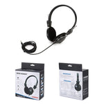 Soyto SY808MV 在線課程辦公電腦耳機，線長：1.6米，黑色3.5毫米，黑色6.5毫米
