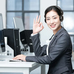 Soyto SY808MV 在線課程辦公電腦耳機，線長：1.6米，黑色3.5毫米，黑色6.5毫米