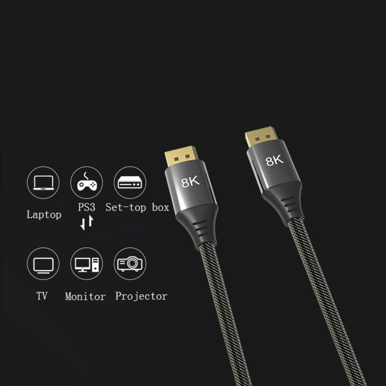 DP1.4 版本 8K DisplayPort 公對公電腦螢幕高清線，0.5m、1m、1.5m、2m、3m、5m、7m、10m