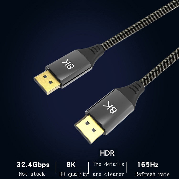 DP1.4 版本 8K DisplayPort 公對公電腦螢幕高清線，0.5m、1m、1.5m、2m、3m、5m、7m、10m