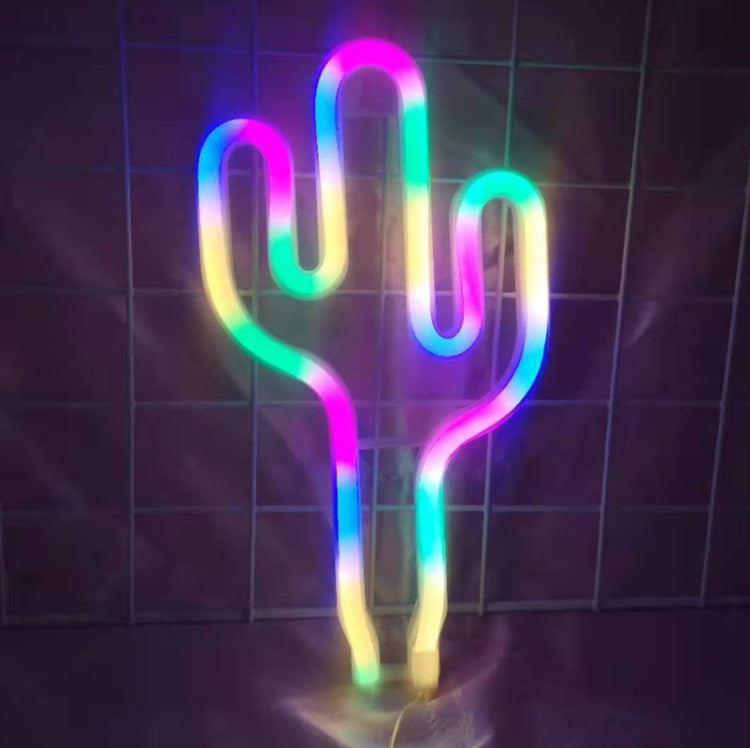 霓虹LED造型燈裝飾夜燈，電源：電池或USB，USB