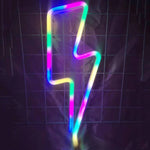 霓虹LED造型燈裝飾夜燈，電源：電池或USB，USB