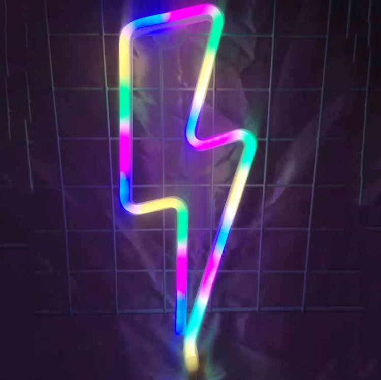 霓虹LED造型燈裝飾夜燈，電源：電池或USB，USB