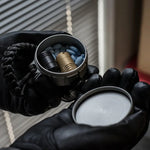 戶外便攜不鏽鋼急救藥丸收納盒，黑色，銀色