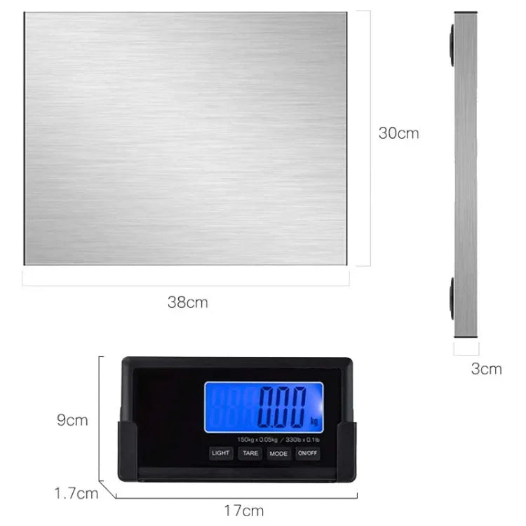 無線傳輸分體秤電子秤便攜快遞秤動物秤，中國插頭，180kg / 0.1kg