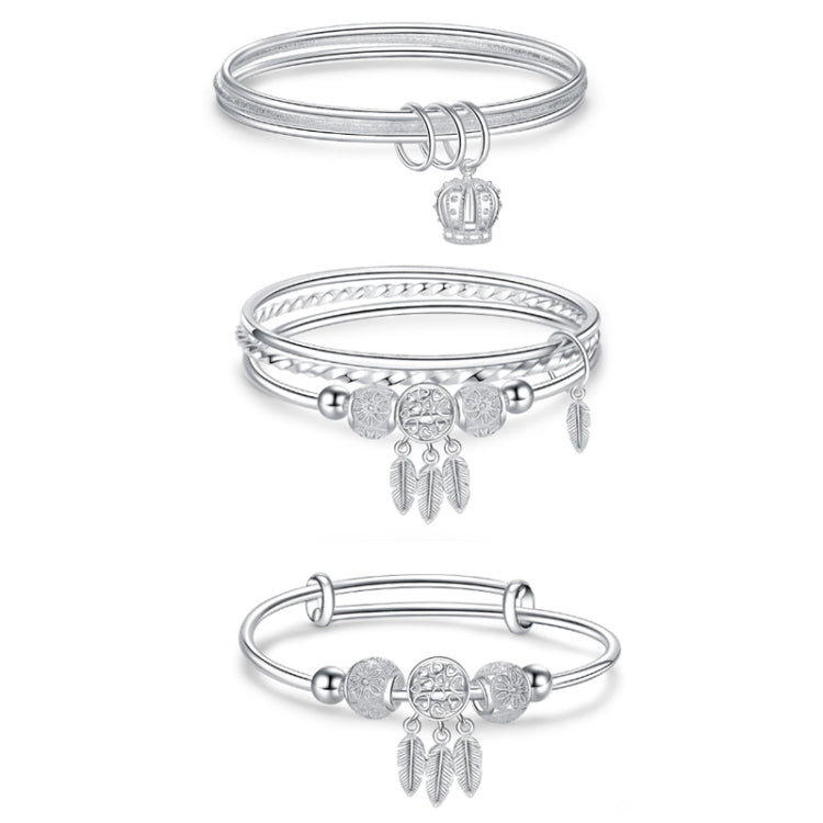 女款封閉實心三環手鍊，尺寸：Z104 58mm，Z104 56mm，Z104 58mm，Z104 60mm，Z104 62mm，Z103 56mm，Z103 58mm，Z103 60mm，Z103 62mm，Z102 Vella 可調節