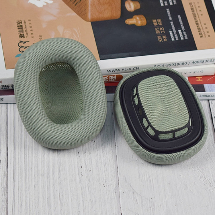 2 個泡棉耳墊耳罩，適用於 AirPods Max，蛋白皮淺灰色、蛋白皮藍色、蛋白皮粉色、蛋白皮綠色、網布深灰色、網布淺灰色、網布粉色