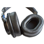 1 對耳機耳罩，適用於 Audio-Technica ATH-M50X/M30X/M40X/M20X，規格：黑色絨毛、棕色絨毛、黑色蛋白皮、棕色蛋白皮、黑色網布、黑色冰凝膠、棕色厚羊皮
