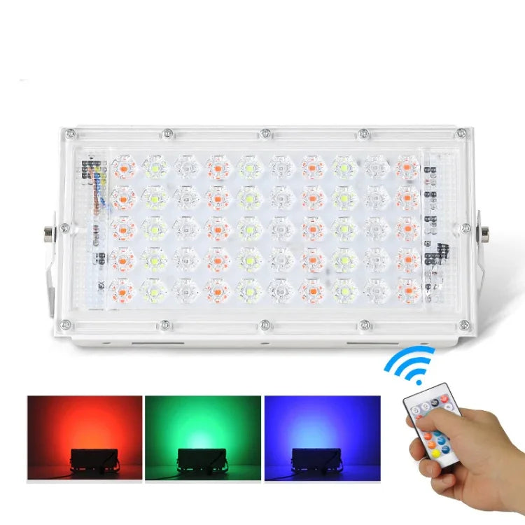 50W LED RGB防水超輕戶外泛光燈附遙控器