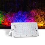 50W LED RGB Waterproof Ultra-light Outdoor Flood Light with Remote Control