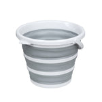 家用戶外便攜折疊矽膠水桶, 灰色 10升