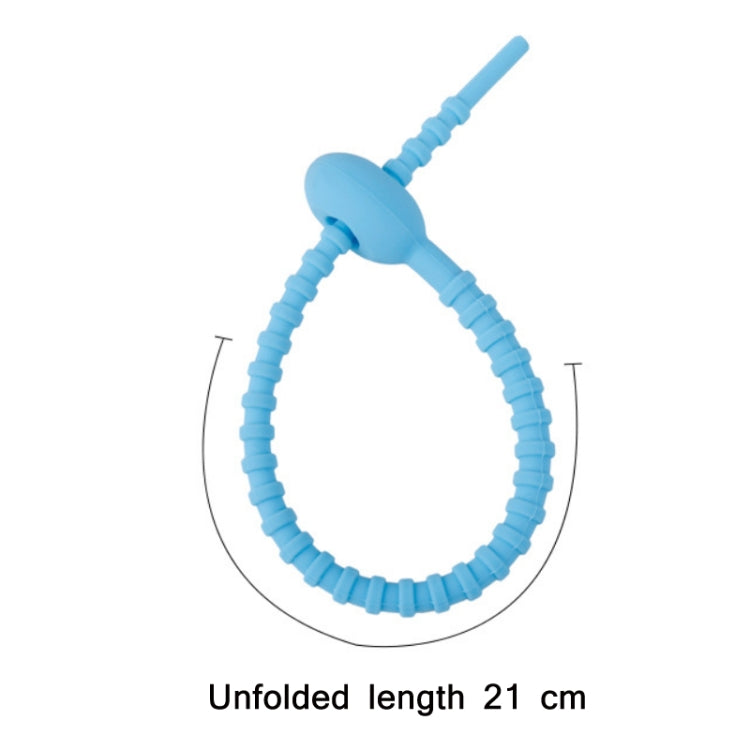 20 個矽膠數據線收納帶線材整理器，21cm 綠色、21cm 藍色、21cm 橙色、21cm 粉色、21cm 棕色、21cm 灰色、21cm 黃色、21cm 紅色