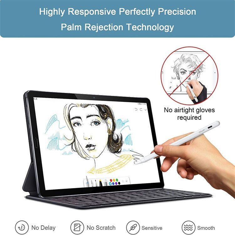 QGeeM ID706 防誤觸可充電主動式觸控筆，適用於iPad