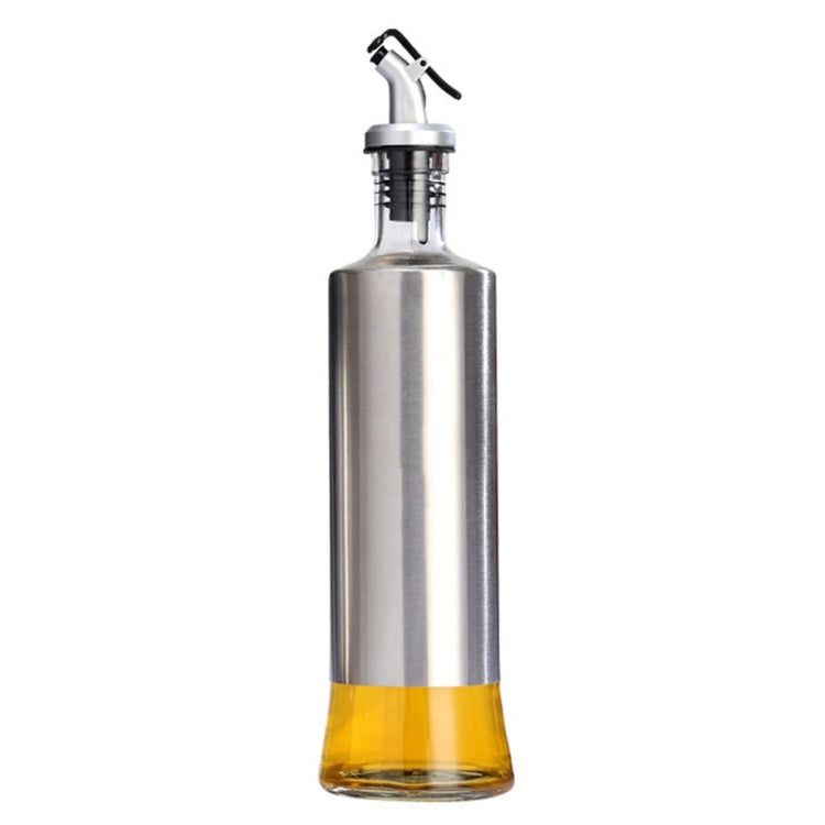 不鏽鋼玻璃油瓶廚房壓榨調味瓶，200ml，300ml，500ml
